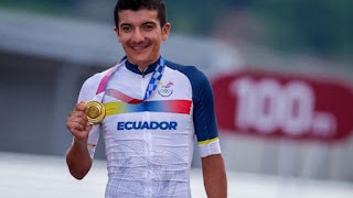 Carapaz campeon olimpico en ruta en tokio 2020.