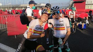 El equipo femenino español de ciclismo en ruta tokio 2020.