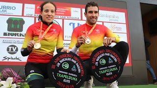 Felipe orts y lucia gonzalez campeones de españa 2024 de ciclocross.