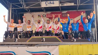 Medallas para la seleccion española de ciclismo paralimpico en la copa del mundo de ostende.